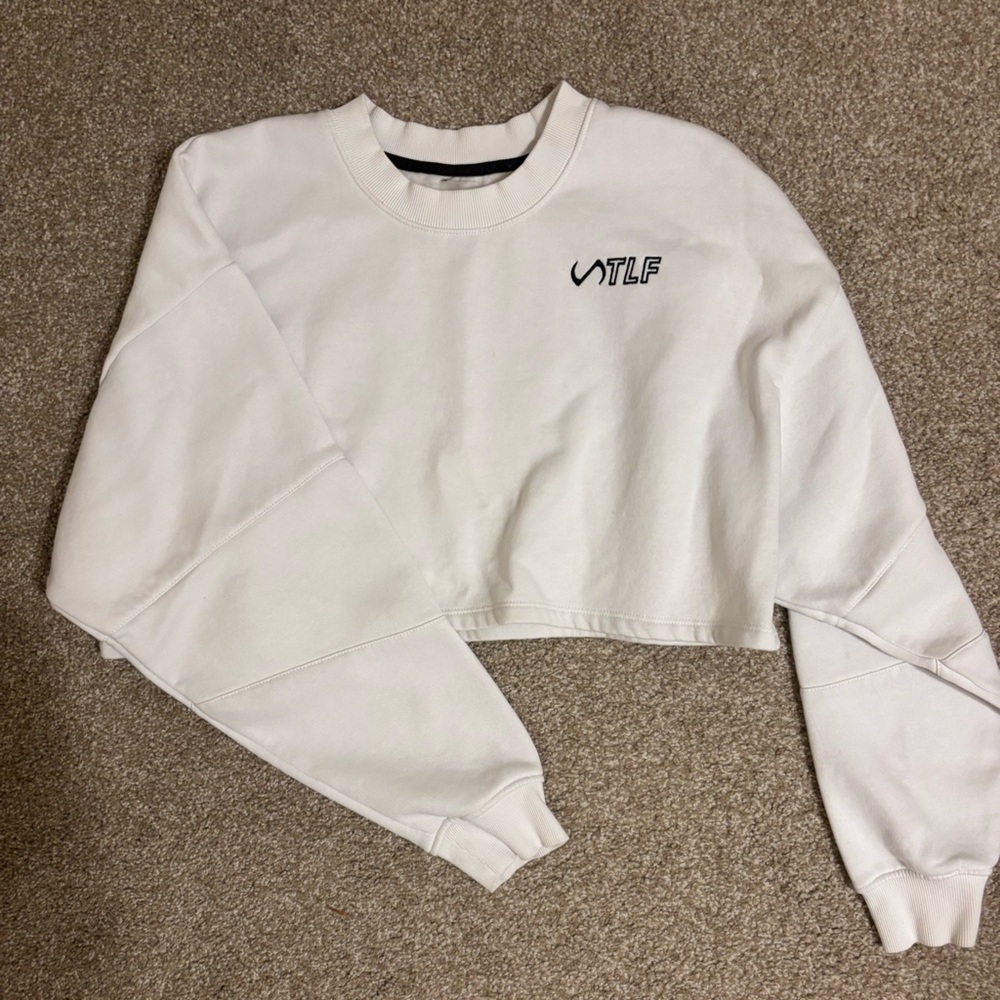 TLF White Cropped Sweatshirt